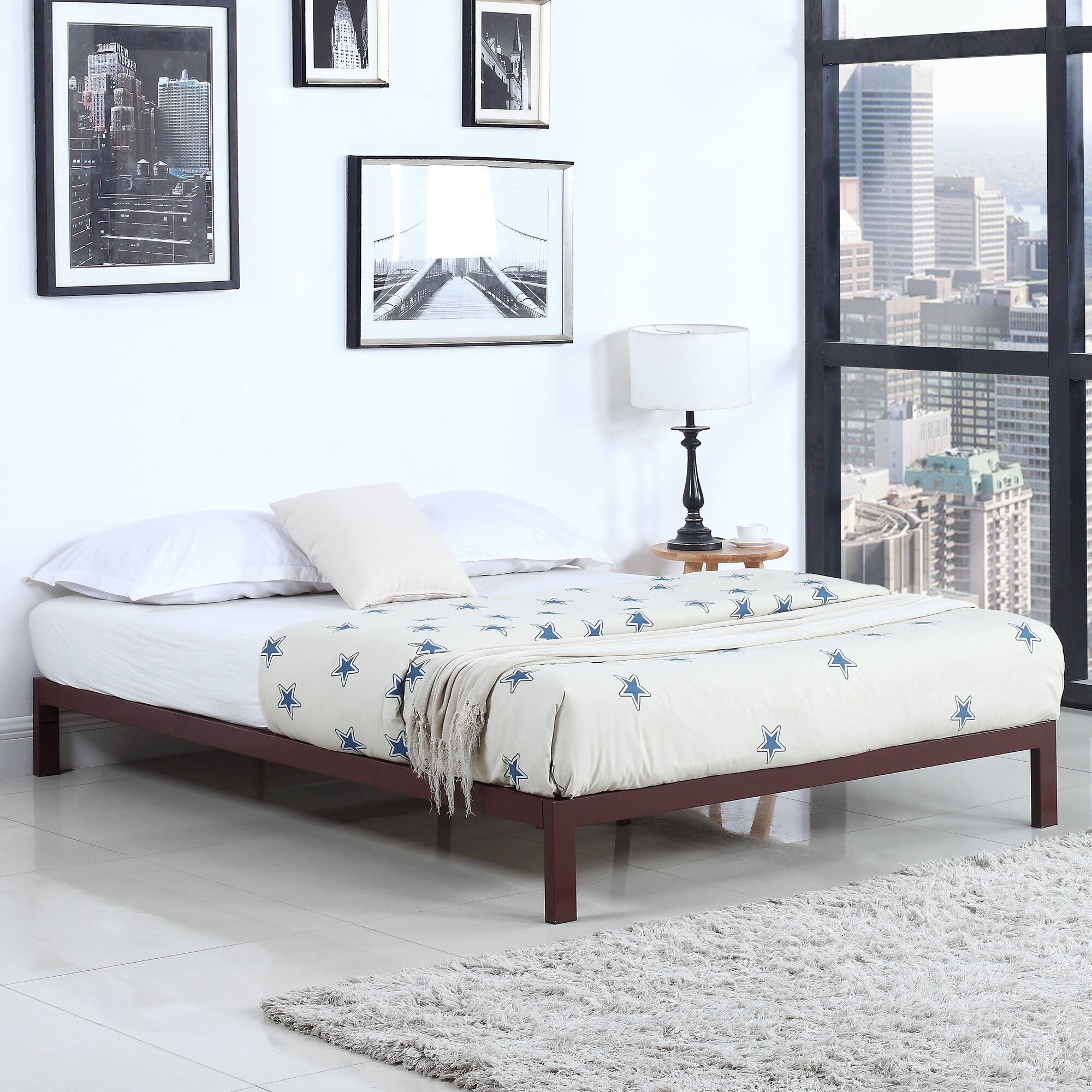 Madison Home USA Modern Metal Platform Bed Frame & Reviews | Wayfair